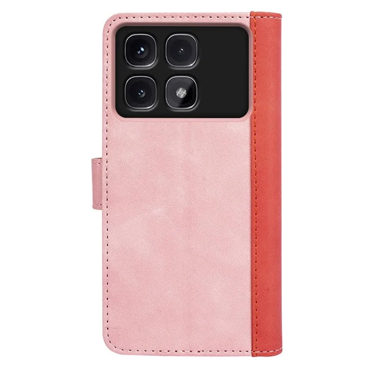 For Xiaomi Redmi K70 Ultra Wallet Case Leather Phone Cover Splicing Color