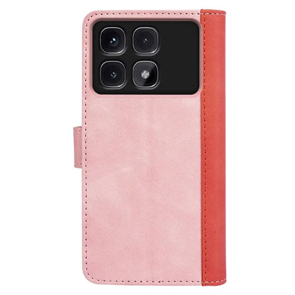 For Xiaomi Redmi K70 Ultra Wallet Case Leather Phone Cover Splicing Color