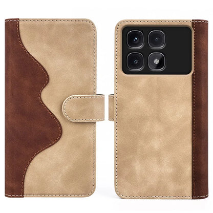 For Xiaomi Redmi K70 Ultra Wallet Case Leather Phone Cover Splicing Color