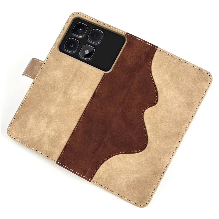 For Xiaomi Redmi K70 Ultra Wallet Case Leather Phone Cover Splicing Color
