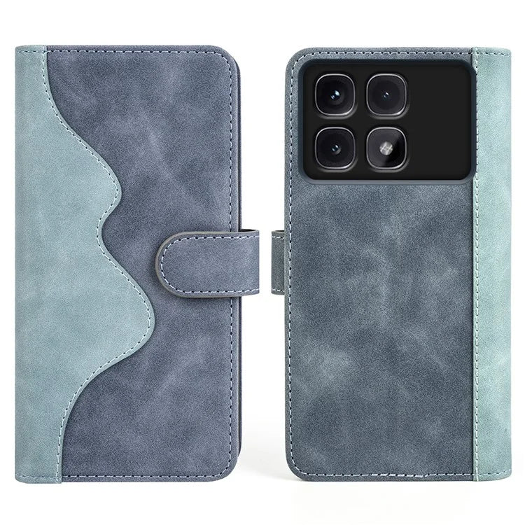 For Xiaomi Redmi K70 Ultra Wallet Case Leather Phone Cover Splicing Color