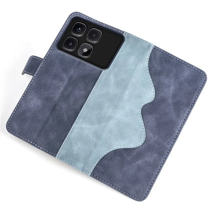 For Xiaomi Redmi K70 Ultra Wallet Case Leather Phone Cover Splicing Color