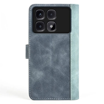 For Xiaomi Redmi K70 Ultra Wallet Case Leather Phone Cover Splicing Color