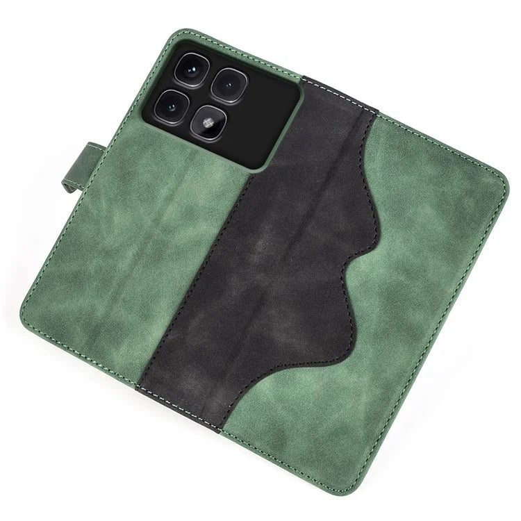 For Xiaomi Redmi K70 Ultra Wallet Case Leather Phone Cover Splicing Color
