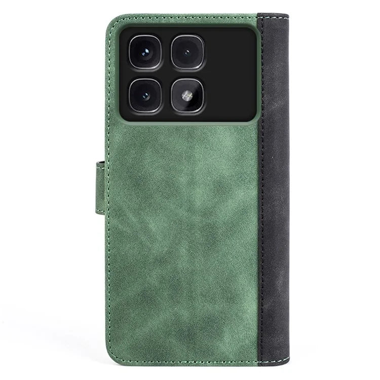 For Xiaomi Redmi K70 Ultra Wallet Case Leather Phone Cover Splicing Color