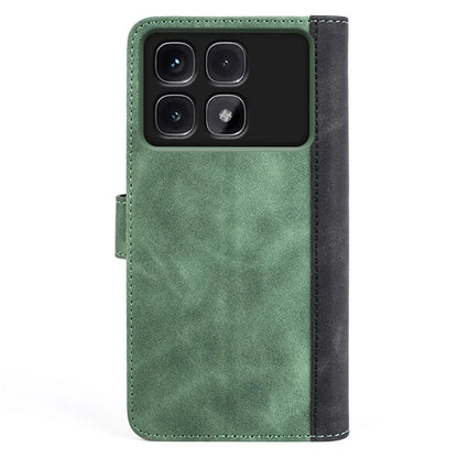 For Xiaomi Redmi K70 Ultra Wallet Case Leather Phone Cover Splicing Color