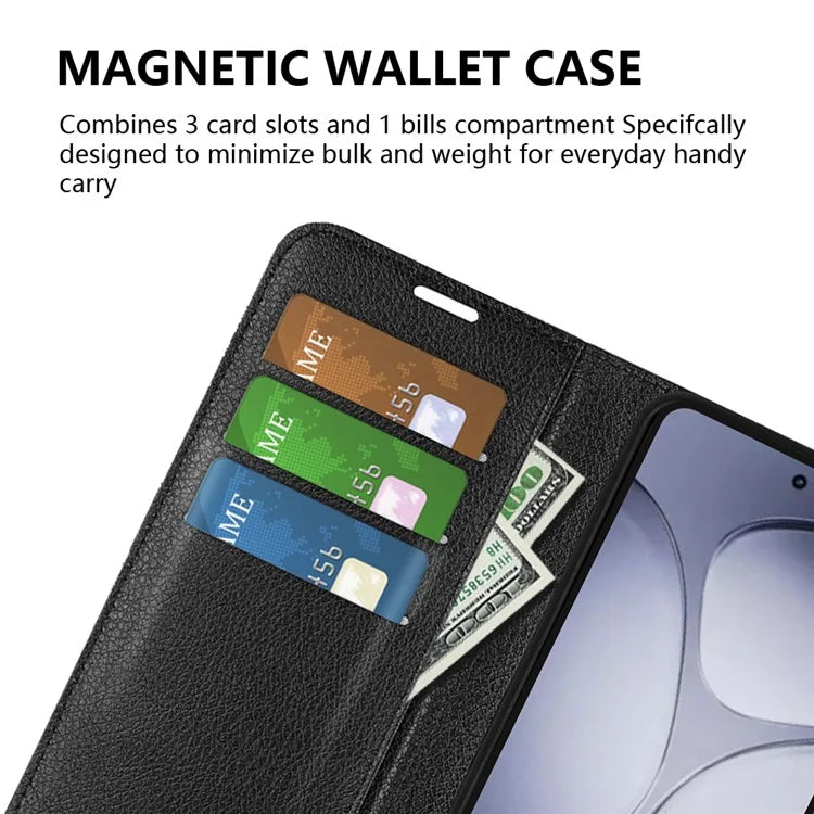 For Xiaomi Redmi K70 Ultra Case Litchi Texture Shockproof Leather Wallet Phone Cover