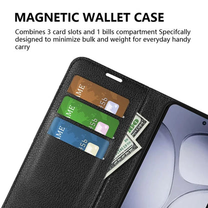 For Xiaomi Redmi K70 Ultra Case Litchi Texture Shockproof Leather Wallet Phone Cover