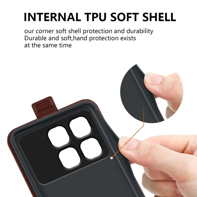 For Xiaomi Redmi K70 Ultra Case with Card Slots Vertical Flip Leather Phone Cover