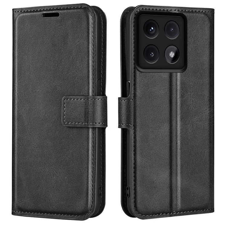 For Xiaomi 14T Stand Case Anti-Scratch Calf Texture Leather Phone Cover