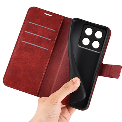 For Xiaomi 14T Stand Case Anti-Scratch Calf Texture Leather Phone Cover