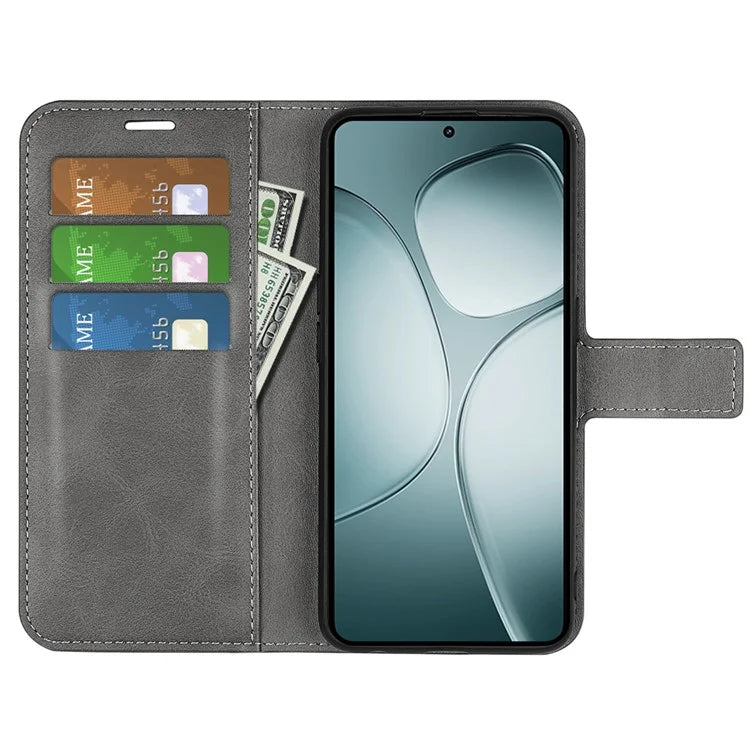 For Xiaomi 14T Stand Case Anti-Scratch Calf Texture Leather Phone Cover