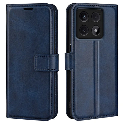 For Xiaomi 14T Stand Case Anti-Scratch Calf Texture Leather Phone Cover