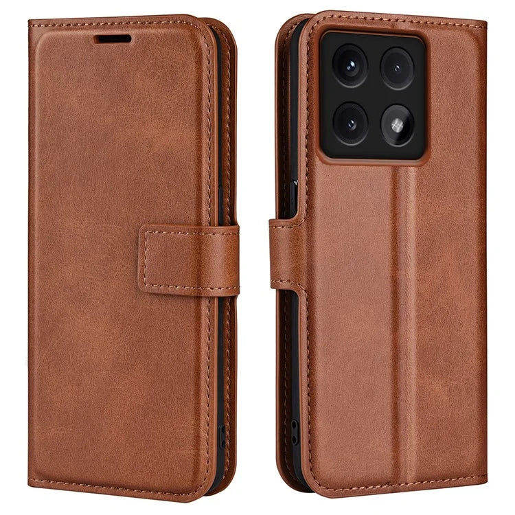 For Xiaomi 14T Stand Case Anti-Scratch Calf Texture Leather Phone Cover