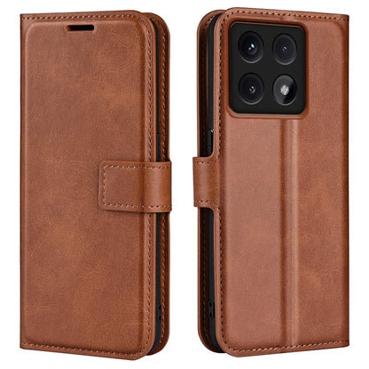 For Xiaomi 14T Stand Case Anti-Scratch Calf Texture Leather Phone Cover