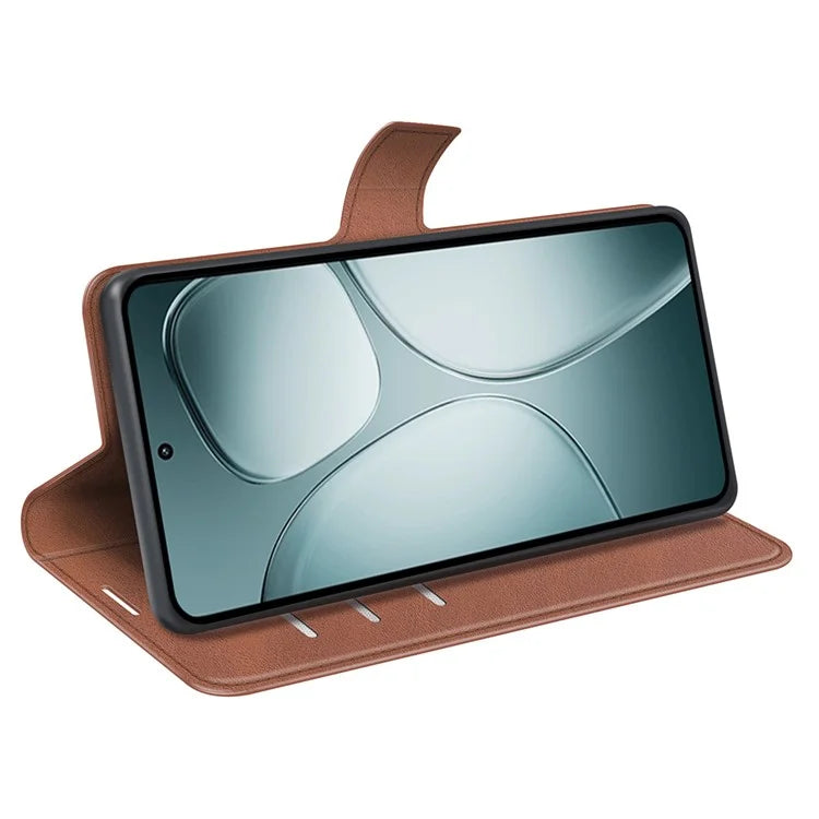 For Xiaomi 14T Stand Case Anti-Scratch Calf Texture Leather Phone Cover