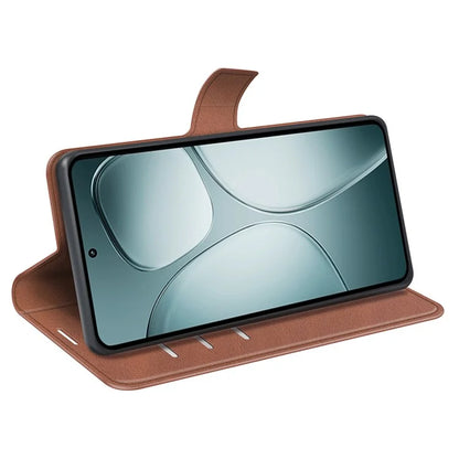 For Xiaomi 14T Stand Case Anti-Scratch Calf Texture Leather Phone Cover