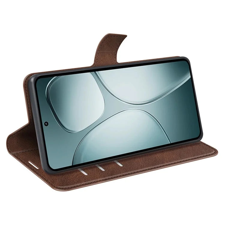 For Xiaomi 14T Stand Case Anti-Scratch Calf Texture Leather Phone Cover