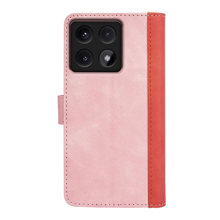 For Xiaomi 14T Wallet Case Leather Phone Cover Splicing Color