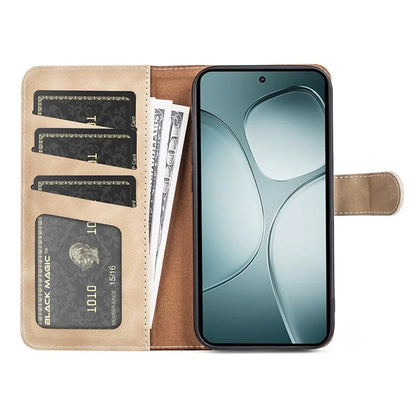 For Xiaomi 14T Wallet Case Leather Phone Cover Splicing Color