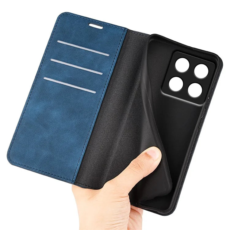 For Xiaomi 14T Case Skin-Touch Leather Wallet Phone Cover