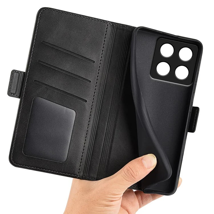 For Xiaomi 14T Stand Case Calf Texture Leather Wallet Phone Cover