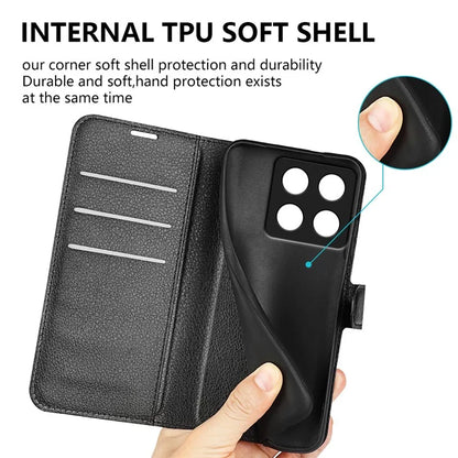 For Xiaomi 14T Case Litchi Texture Shockproof Leather Wallet Phone Cover