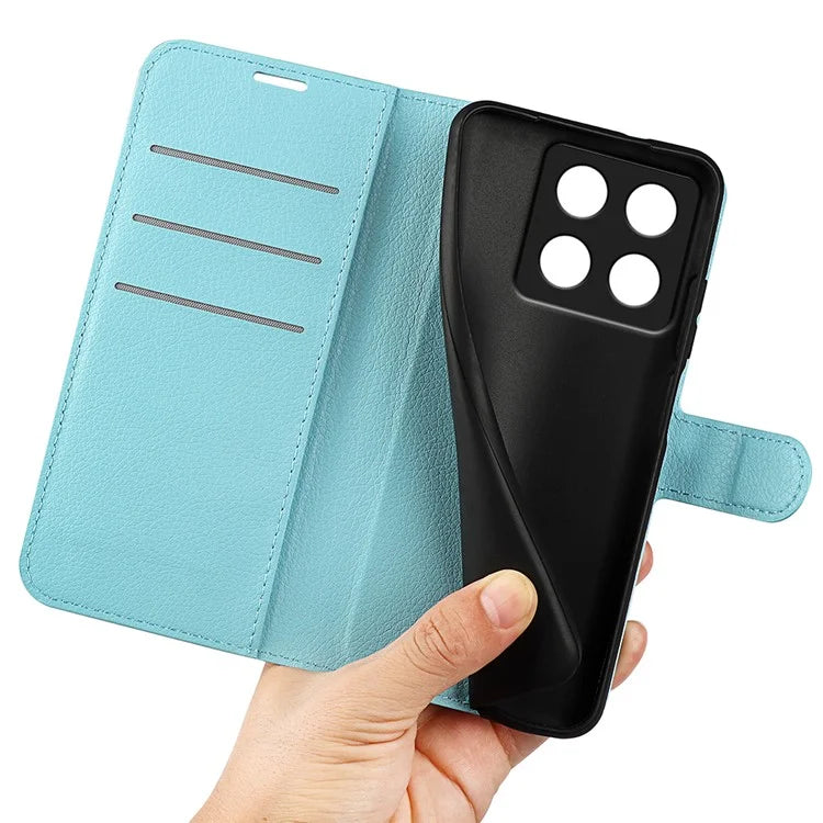 For Xiaomi 14T Case Litchi Texture Shockproof Leather Wallet Phone Cover