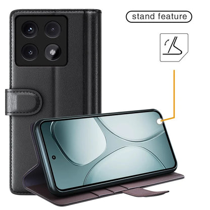 For Xiaomi 14T Case Genuine Split Leather Phone Cover Wallet Card Slot