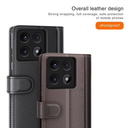For Xiaomi 14T Case Genuine Split Leather Phone Cover Wallet Card Slot