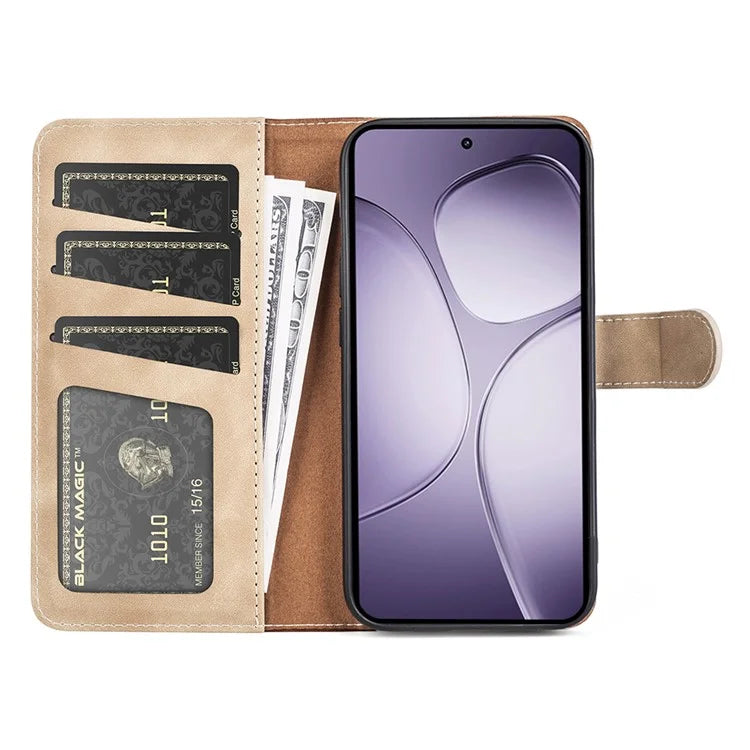 For Xiaomi 14T Pro Wallet Case Leather Phone Cover Splicing Color
