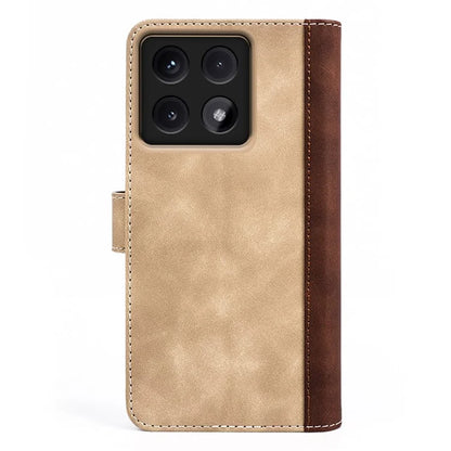 For Xiaomi 14T Pro Wallet Case Leather Phone Cover Splicing Color