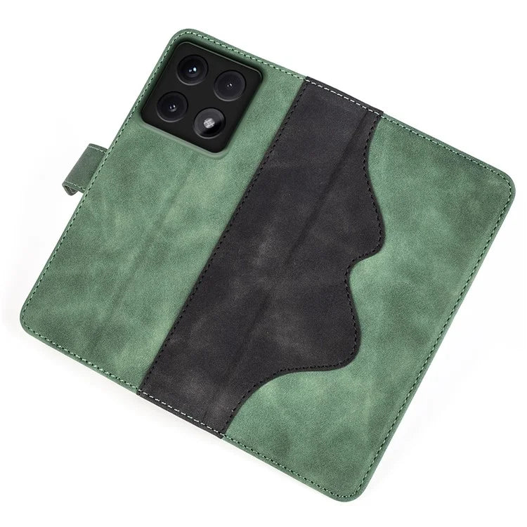 For Xiaomi 14T Pro Wallet Case Leather Phone Cover Splicing Color