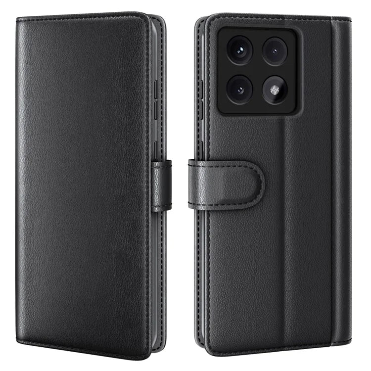 For Xiaomi 14T Pro Case Genuine Split Leather Phone Cover Wallet Card Slot