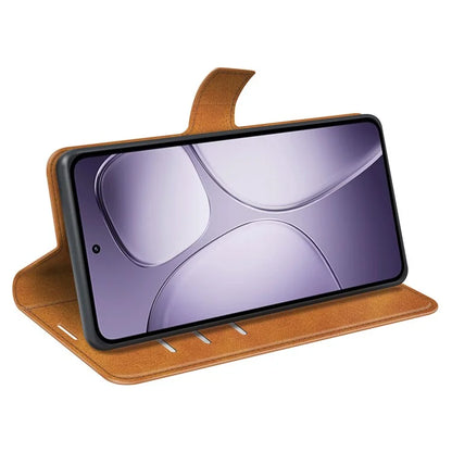 For Xiaomi 14T Pro Stand Case Anti-Scratch Calf Texture Leather Phone Cover