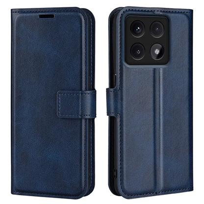 For Xiaomi 14T Pro Stand Case Anti-Scratch Calf Texture Leather Phone Cover