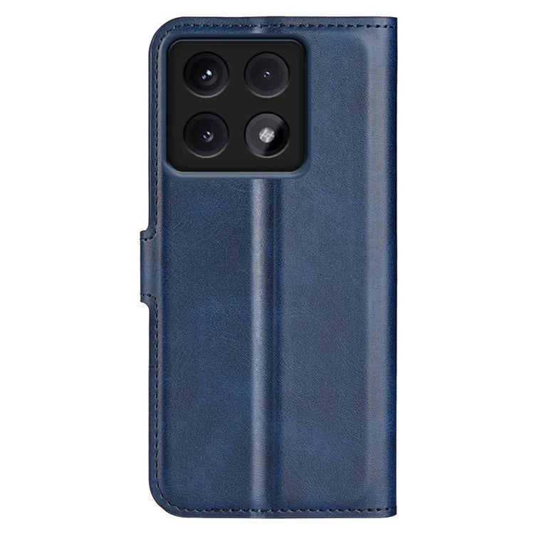 For Xiaomi 14T Pro Stand Case Anti-Scratch Calf Texture Leather Phone Cover