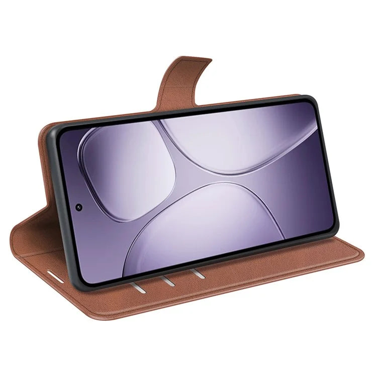 For Xiaomi 14T Pro Stand Case Anti-Scratch Calf Texture Leather Phone Cover