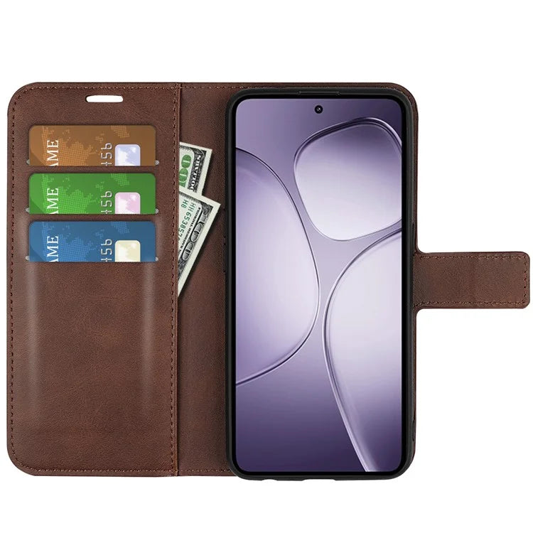 For Xiaomi 14T Pro Stand Case Anti-Scratch Calf Texture Leather Phone Cover
