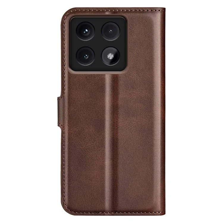 For Xiaomi 14T Pro Stand Case Anti-Scratch Calf Texture Leather Phone Cover