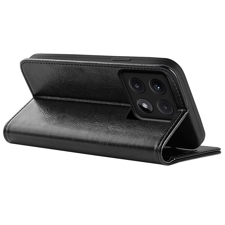 For Xiaomi 14T Pro Wallet Case Crazy Horse Texture Stand Leather Phone Cover