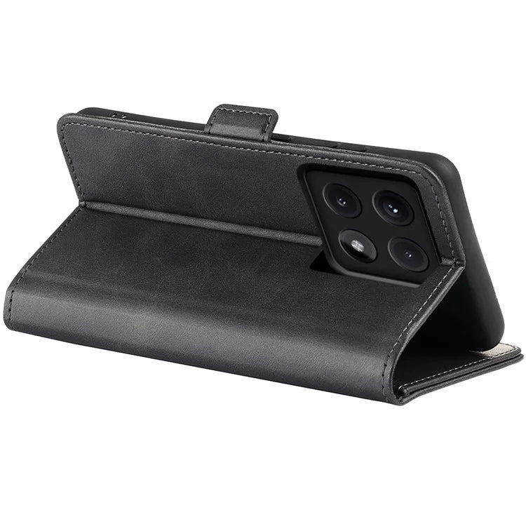 For Xiaomi 14T Pro Stand Case Calf Texture Leather Wallet Phone Cover