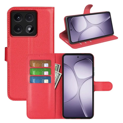 For Xiaomi 14T Pro Case Litchi Texture Shockproof Leather Wallet Phone Cover