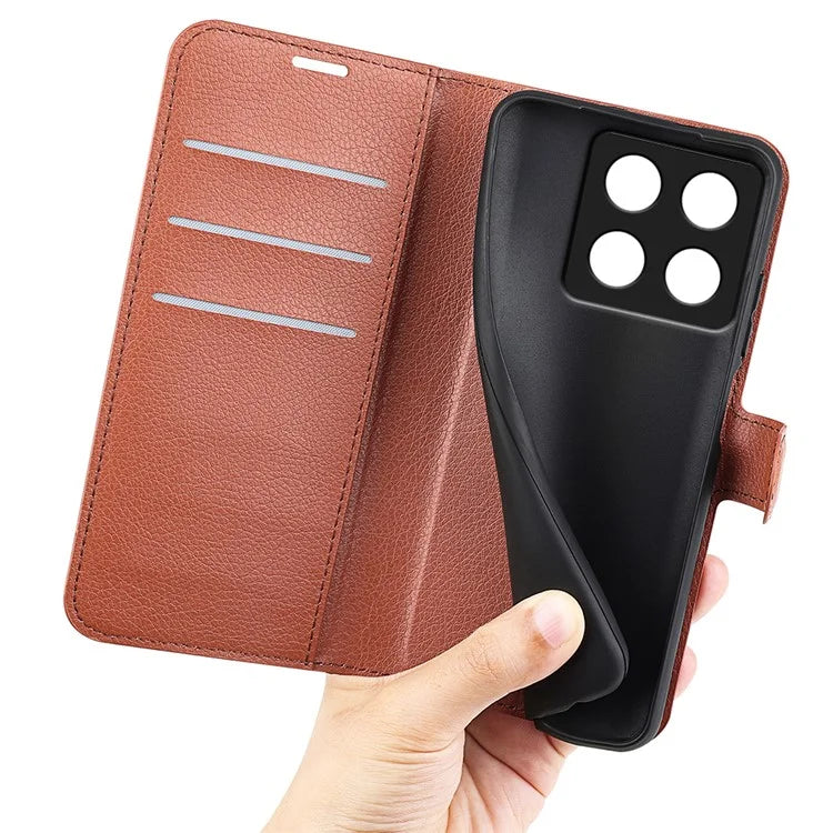 For Xiaomi 14T Pro Case Litchi Texture Shockproof Leather Wallet Phone Cover