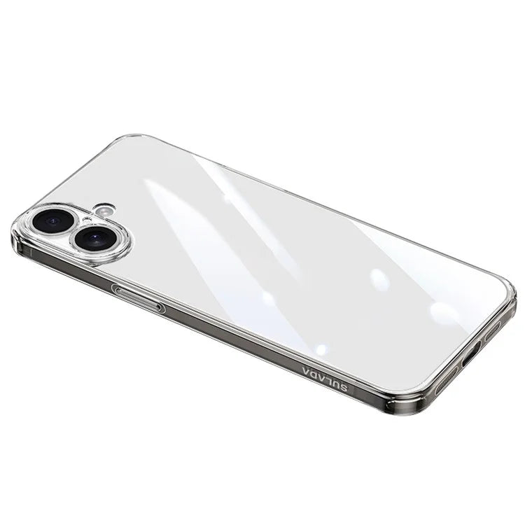 SULADA For iPhone 16 Clear Case TPU +Tempered Glass Shockproof Phone Case