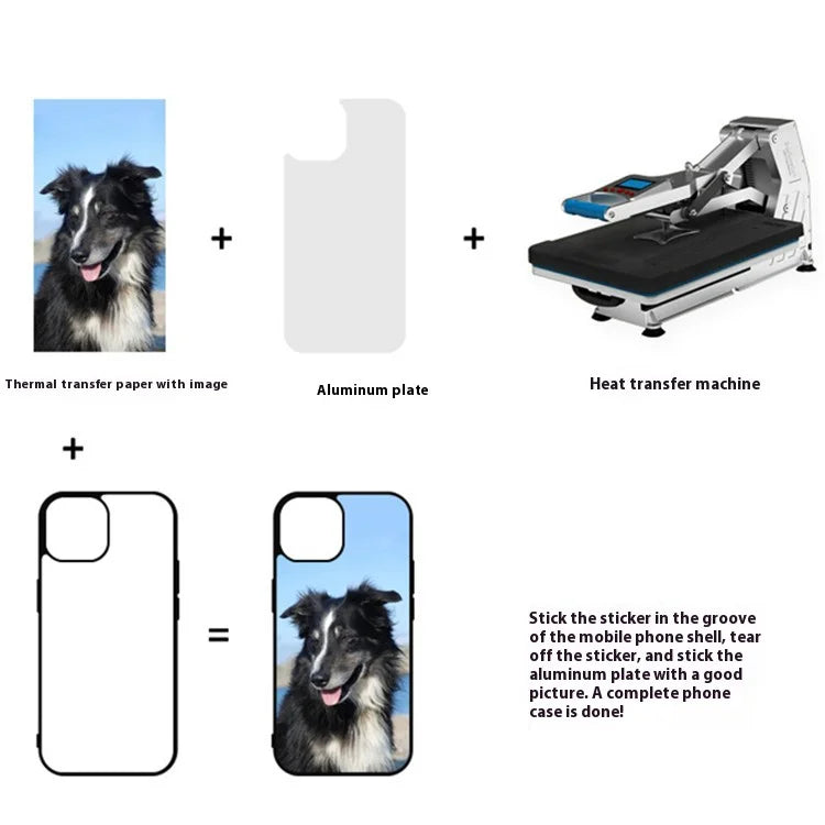 10Pcs  /  Pack For iPhone 16 Pro Max Case Shockproof PC+TPU Phone Cover Support Heat Transfer Printing