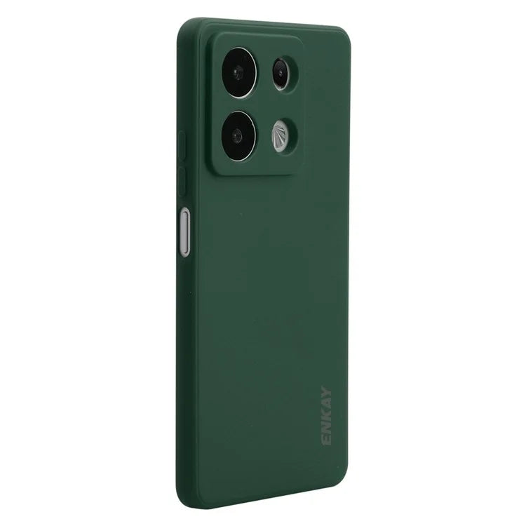 ENKAY HAT PRINCE For Xiaomi Redmi Note 13 Pro 5G  /  Poco X6 5G Case Straight Edge Liquid Silicone Phone Cover