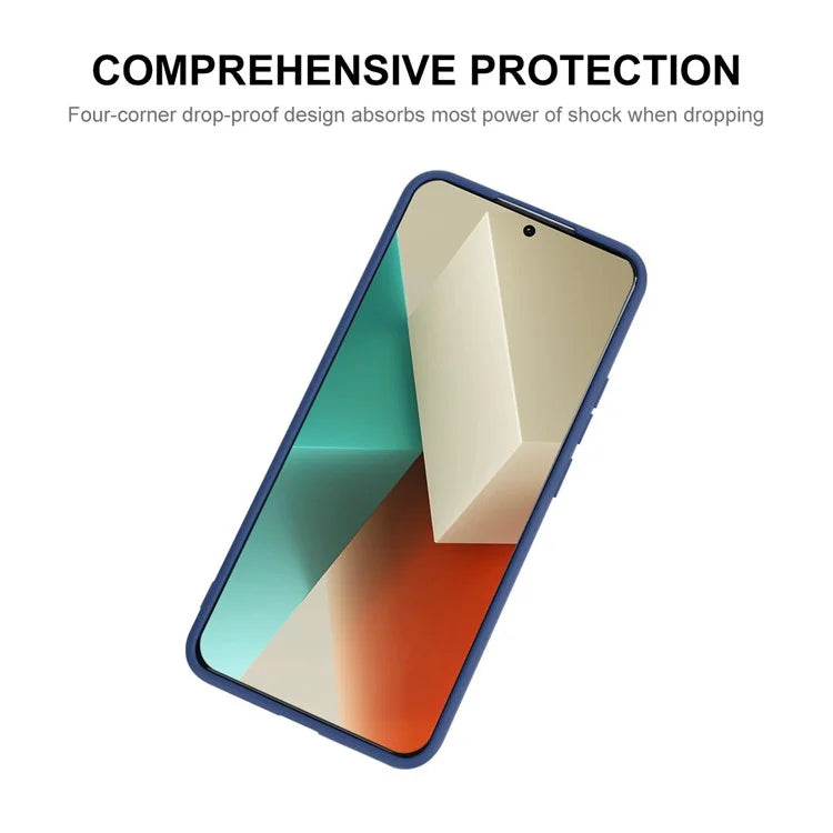 ENKAY HAT PRINCE For Xiaomi Redmi Note 13 Pro 5G  /  Poco X6 5G Case Straight Edge Liquid Silicone Phone Cover