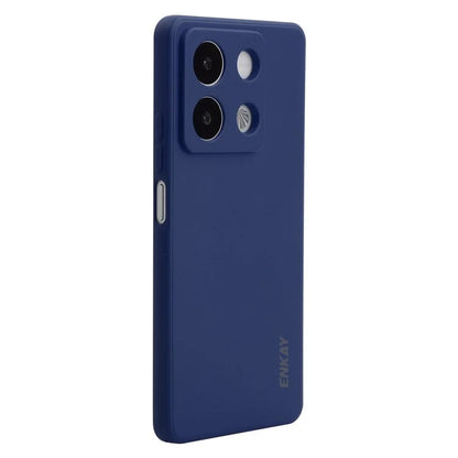ENKAY HAT PRINCE For Xiaomi Redmi Note 13R Pro 5G Case Straight Edge Liquid Silicone Phone Cover