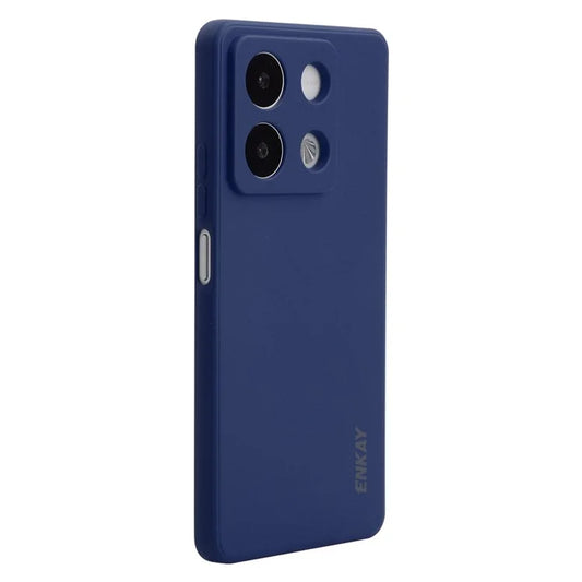 ENKAY HAT PRINCE For Xiaomi Redmi Note 13R Pro 5G Case Straight Edge Liquid Silicone Phone Cover